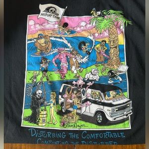 Sketchy Tank Men’s Black Graphic Tee size XL